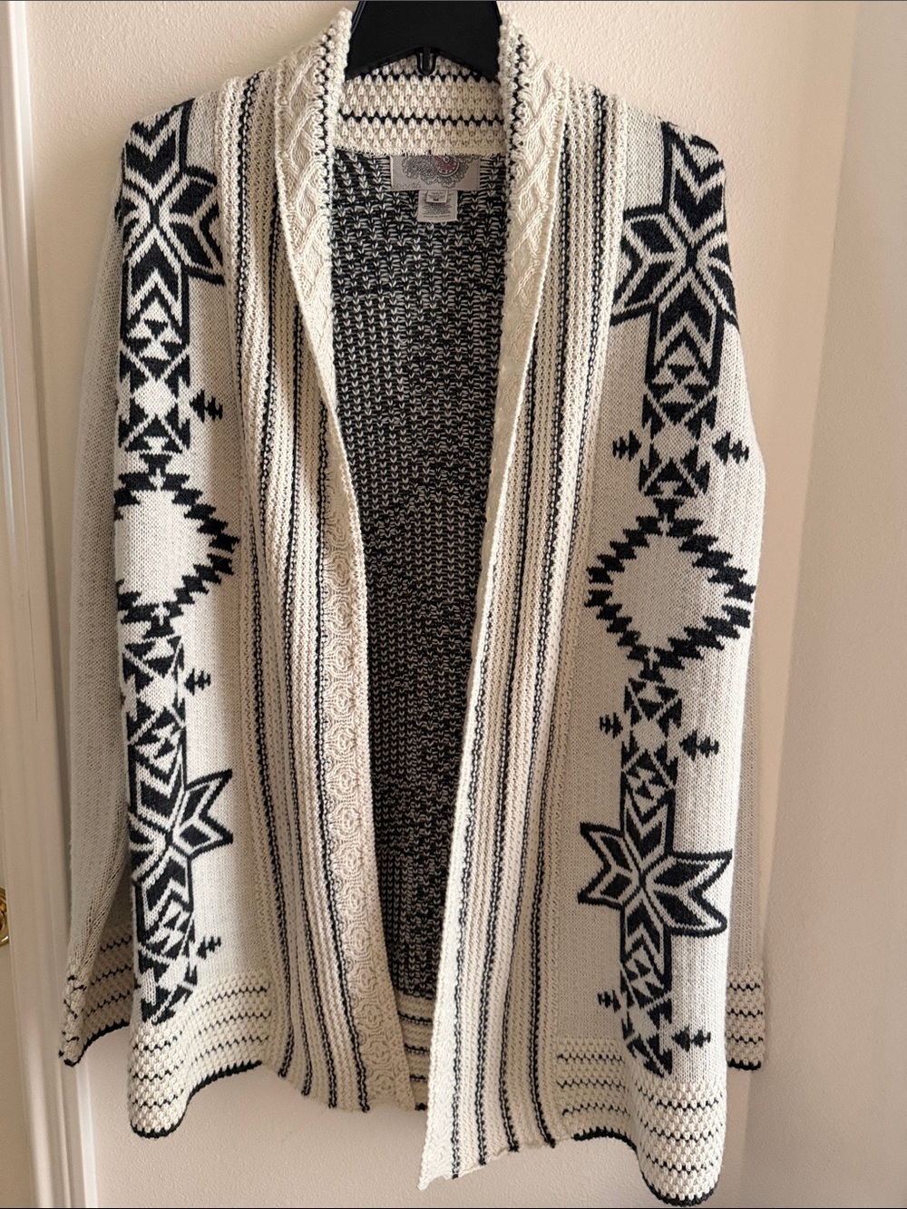Ecote Aztec Open-Front Cardigan Sweater